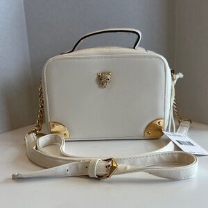 Jessica Simpson Antique White Roxette Train Case Crossbody